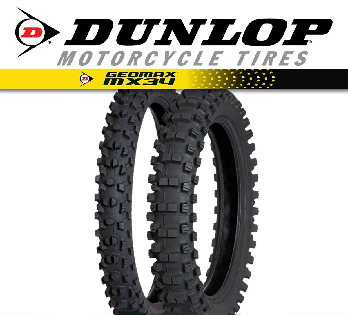 DUNLOP MX34 MID/SOFT TYRE - FREE SHIPPING TASMANIAN CUSTOMERS